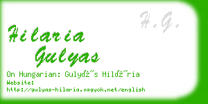 hilaria gulyas business card